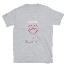 Load image into Gallery viewer, Choose LOVE it Never fails. - Short-Sleeve Unisex T-Shirt