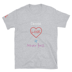 Choose LOVE it Never fails. - Short-Sleeve Unisex T-Shirt