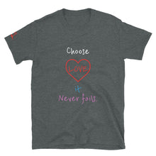 Load image into Gallery viewer, Choose LOVE it Never fails. - Short-Sleeve Unisex T-Shirt