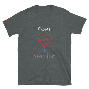 Choose LOVE it Never fails. - Short-Sleeve Unisex T-Shirt